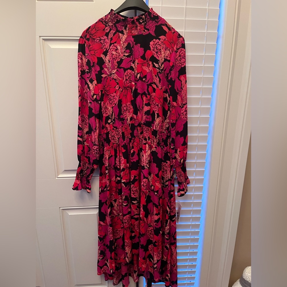 Nanette dress. Hi low. MIDI length. Mock turtle neck